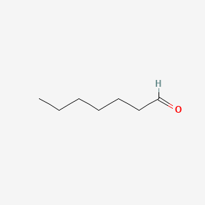 2D Lewis structure of heptanal
