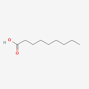 2D Lewis structure of nonanoic acid