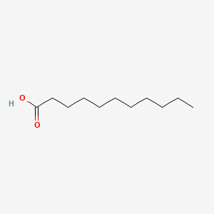 2D Lewis structure of undecanoic acid