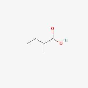 2D Lewis structure of 2-methylbutanoic acid
