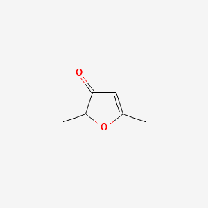 2D Lewis structure of 2,5-dimethyl-3(2h)-furanone