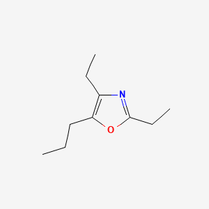 2D Lewis structure of 2,4-diethyl-5-propyloxazole