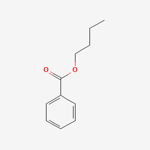 2D Lewis structure of butyl benzoate