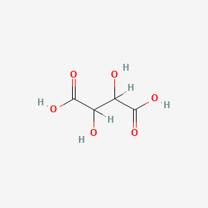 2D Lewis structure of tartaric acid