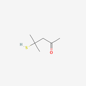 2D structure of 4-mercapto-4-methylpentan-2-one