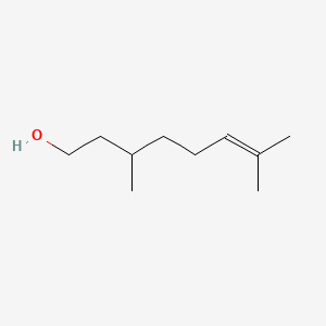 2D Lewis structure of citronellol