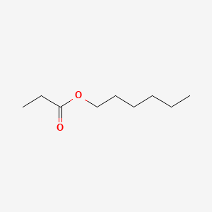 2D Lewis structure of hexyl propionate