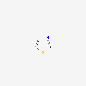 2D Lewis structure of thiazole