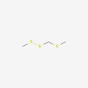 2D Lewis structure of 2,3,5-trithiahexane