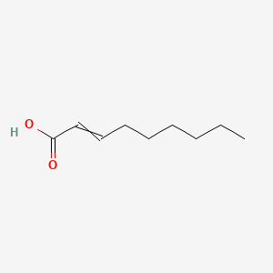 2D Lewis structure of 2-nonenoic acid