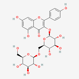 2D Lewis structure of kaempferol 3-gentiobioside